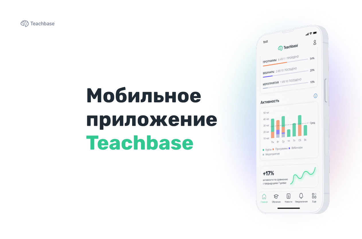 Обзор основных разделов мобильного приложения – Teachbase